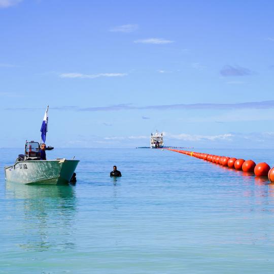 Atterrage câble sous-marin international à Nouville