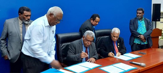 Signature du MOU entre les gouvernements du Vanuatu et de Nouvelle-Calédonie